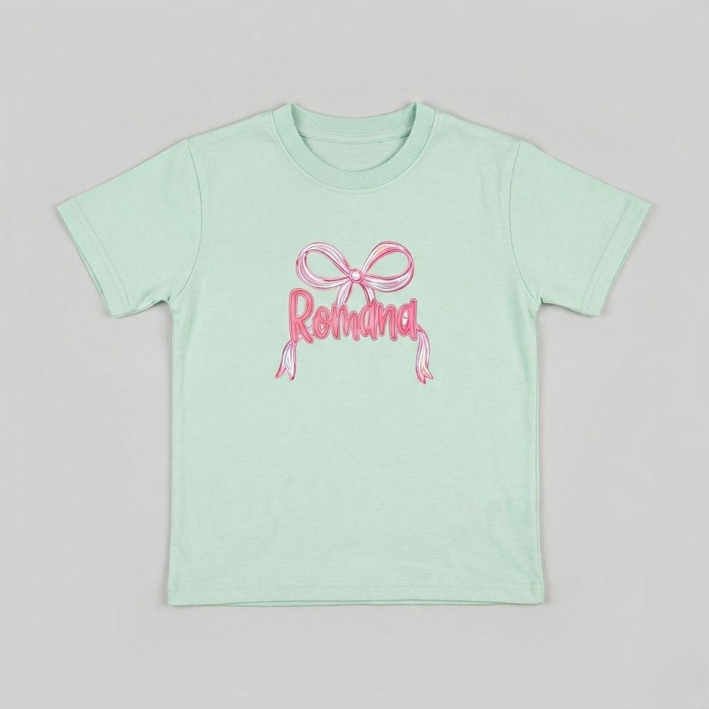Cute Bow Customized Name shirt